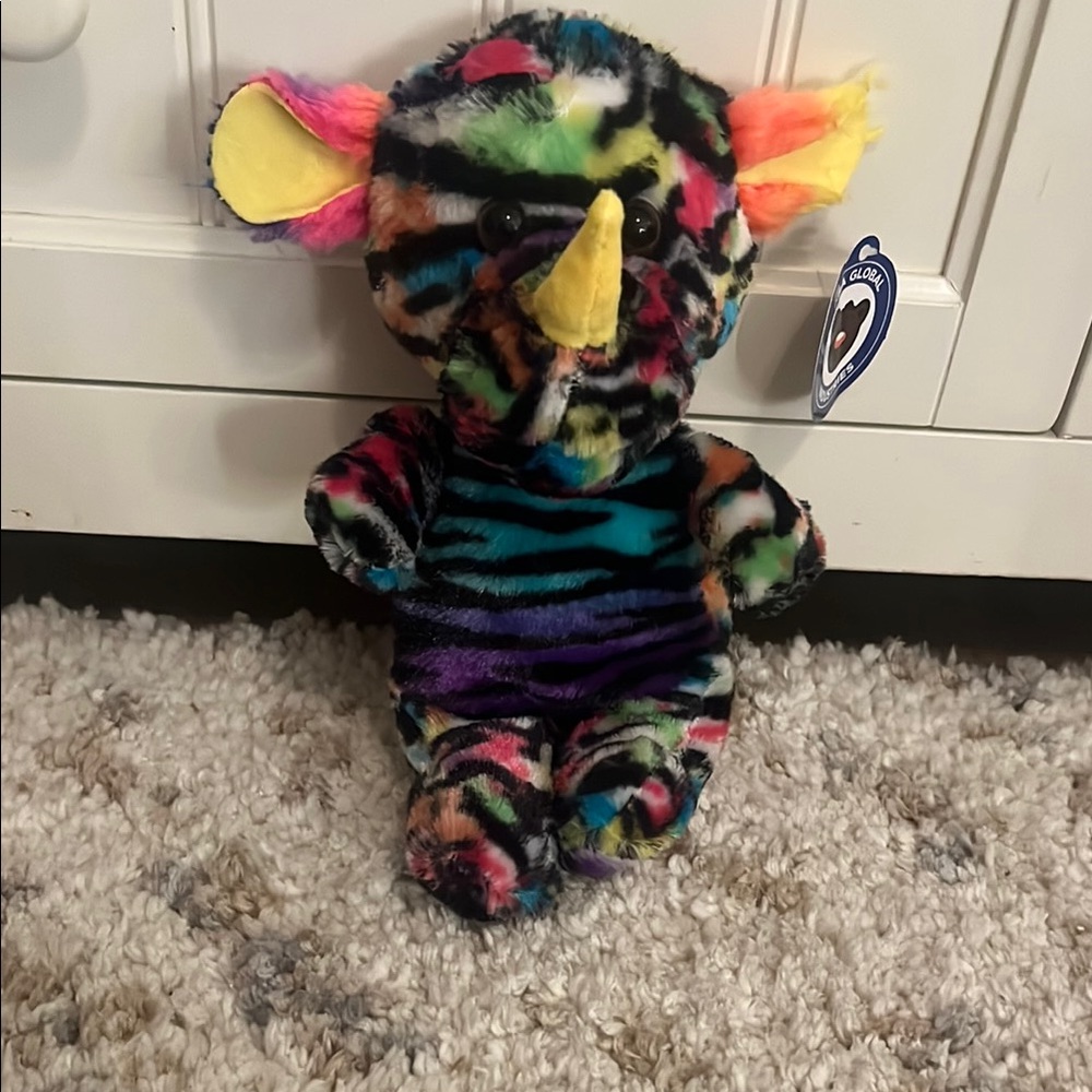 Vibrant Tie-Dye Stuffed Animal Toy